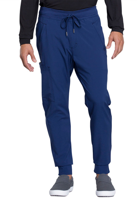 Classics CK004A Men's Mid Rise Jogger Navy Model Image Front | Infinity