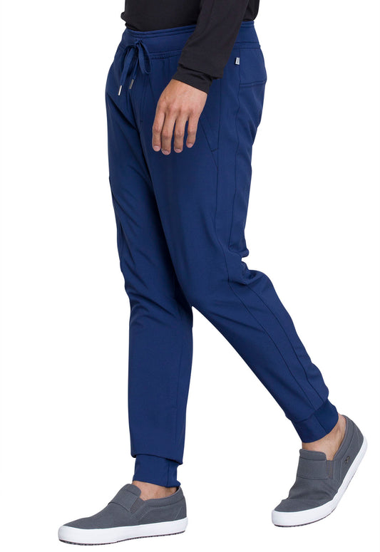 Classics CK004A Men's Mid Rise Jogger Navy Model Image Right Side | Infinity