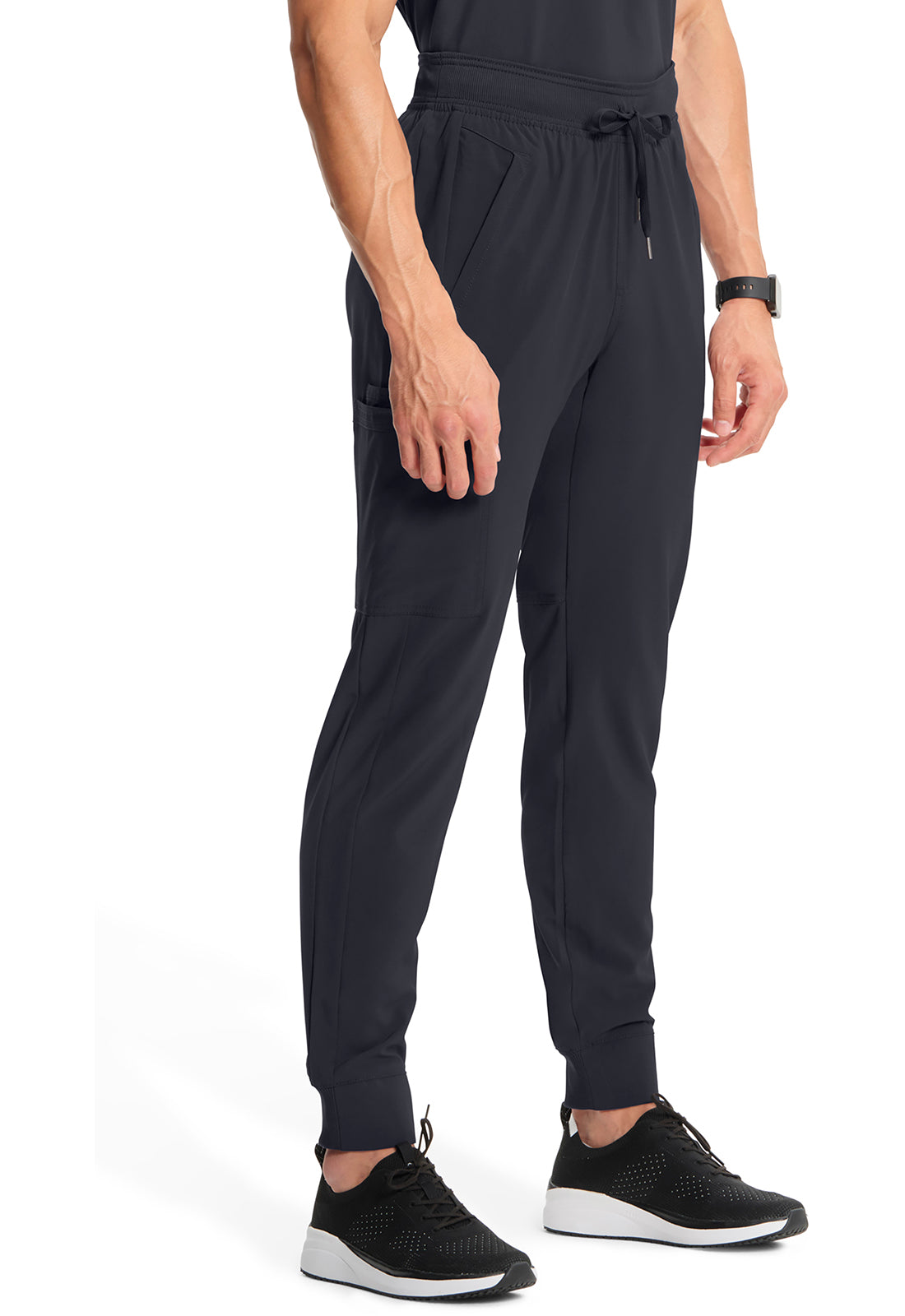 Classics CK004A Men's Mid Rise Jogger Pewter Model Image Left Side | Infinity