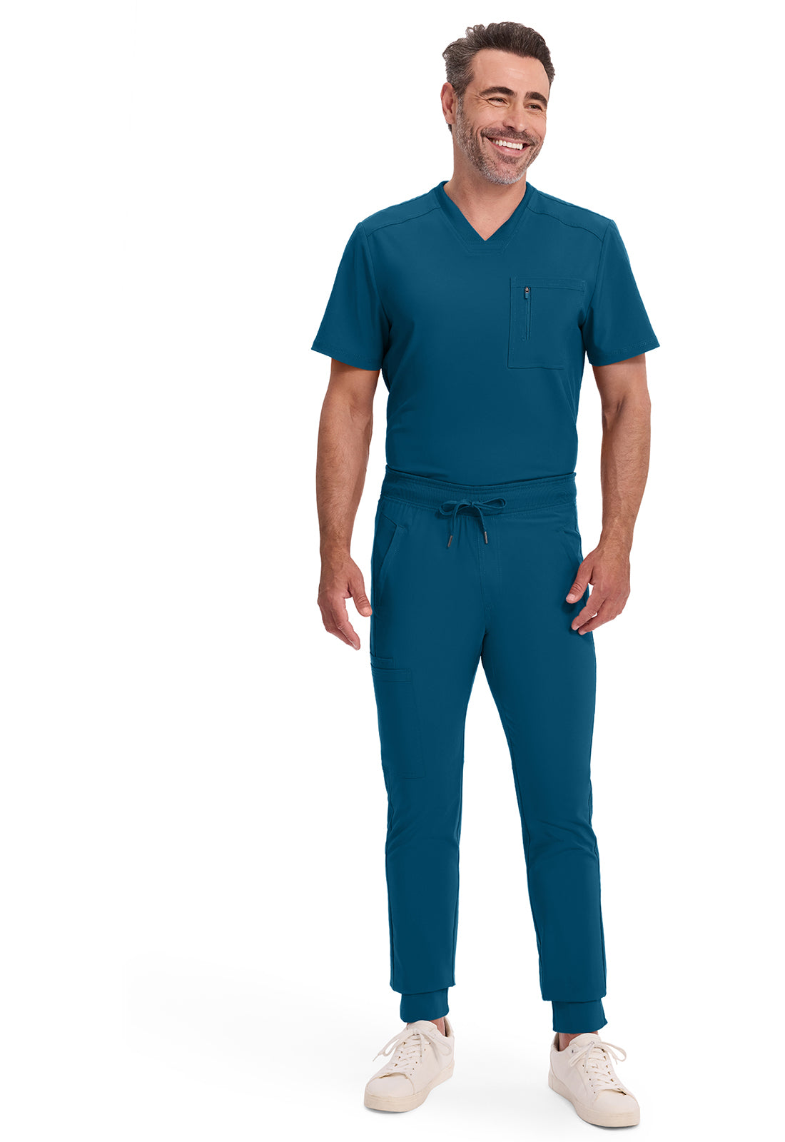 Infinity CK004A Men's Mid Rise Scrub Joggers Caribbean Blue
