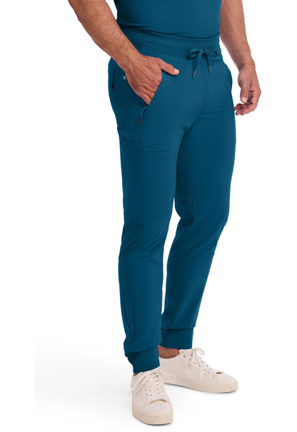 Infinity CK004A Men's Mid Rise Scrub Joggers Caribbean Blue