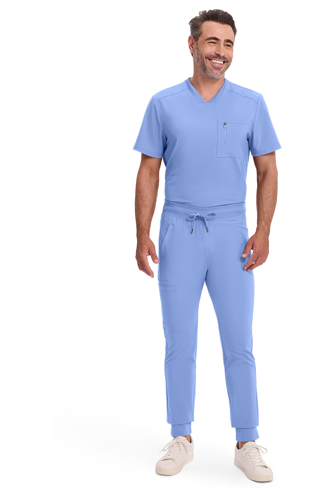 Infinity CK004A Men's Mid Rise Scrub Joggers Ciel
