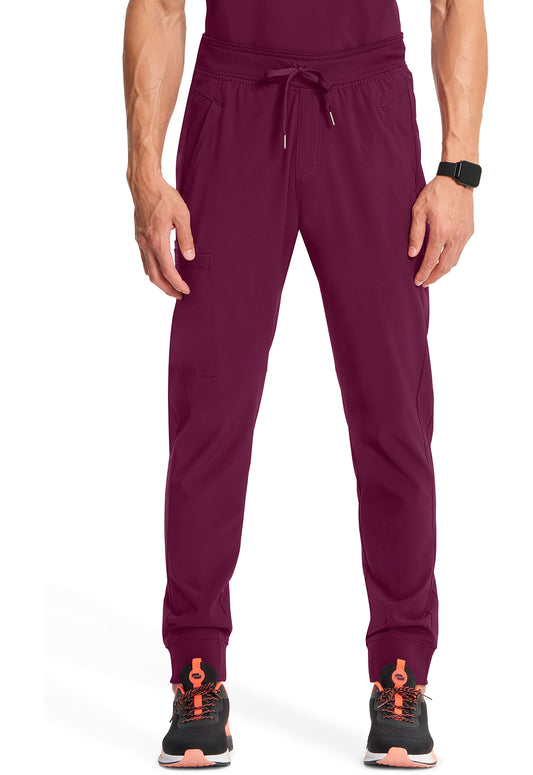 Infinity CK004A Men's Mid Rise Scrub Joggers Wine