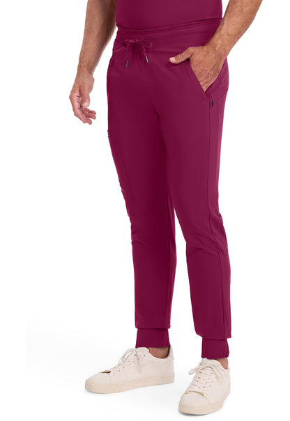 Infinity CK004A Men's Mid Rise Scrub Joggers Wine