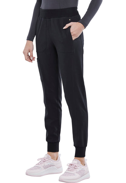 iFlex CK011 Mid Rise Jogger Black Model Image Right Side | Cherokee