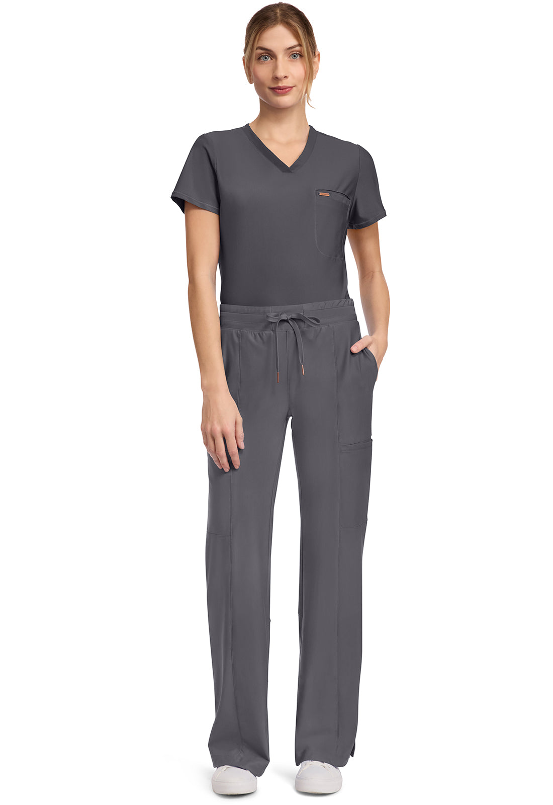 Form CK026 Women's 5-Pocket Trouser Leg Pants Pewter Image