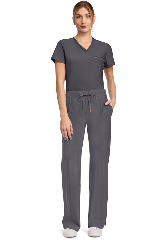 Form CK026 Women's 5-Pocket Trouser Leg Scrub Pants Pewter