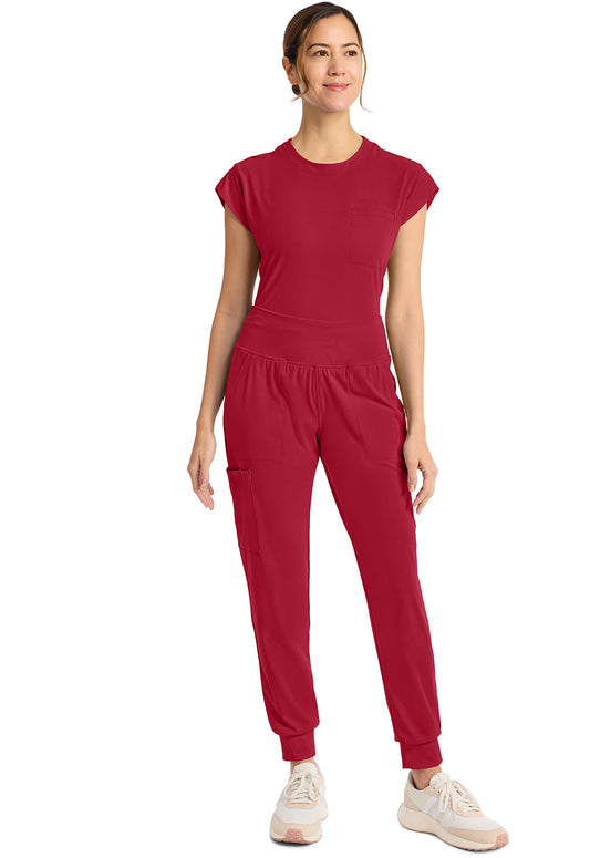 Achieve CK033 Women's 5 Pocket Jogger Pant Red Image 2