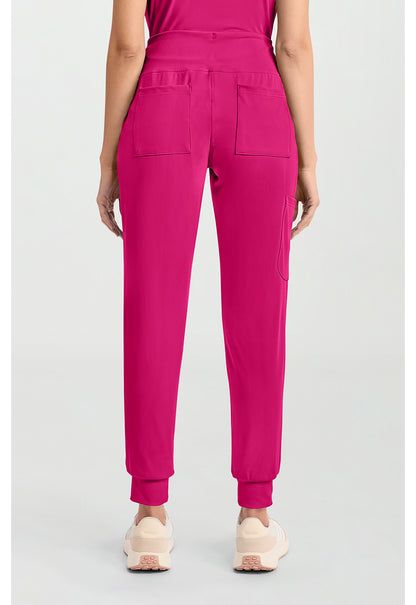 Achieve CK033 Women's 5-Pocket Jogger Scrub Pants Tropical Hibiscus