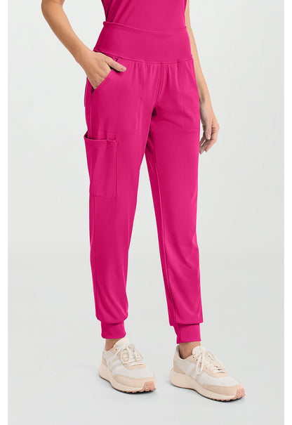 Achieve CK033 Women's 5-Pocket Jogger Scrub Pants Tropical Hibiscus