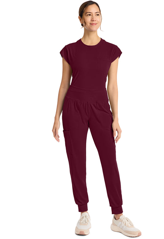 Achieve CK033 Women's 5 Pocket Jogger Pant Wine Image 2