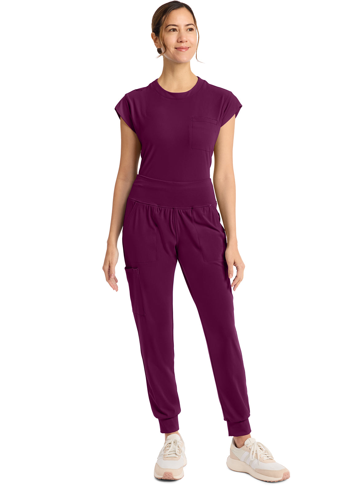 Achieve CK033 Women's 5 Pocket Jogger Pant Wild Mulberry Image 2