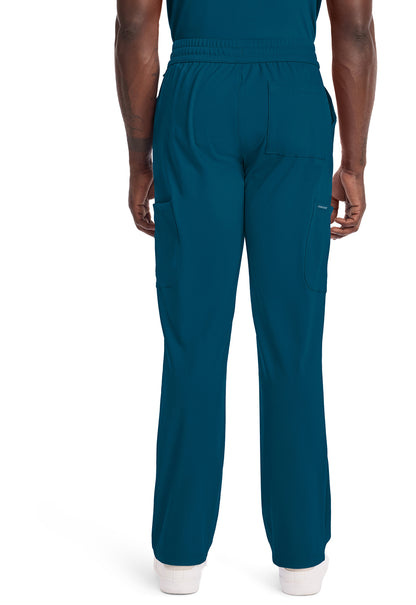 Achieve CK036 Men's 5-Pocket Straight Leg Scrub Pants Caribbean Blue