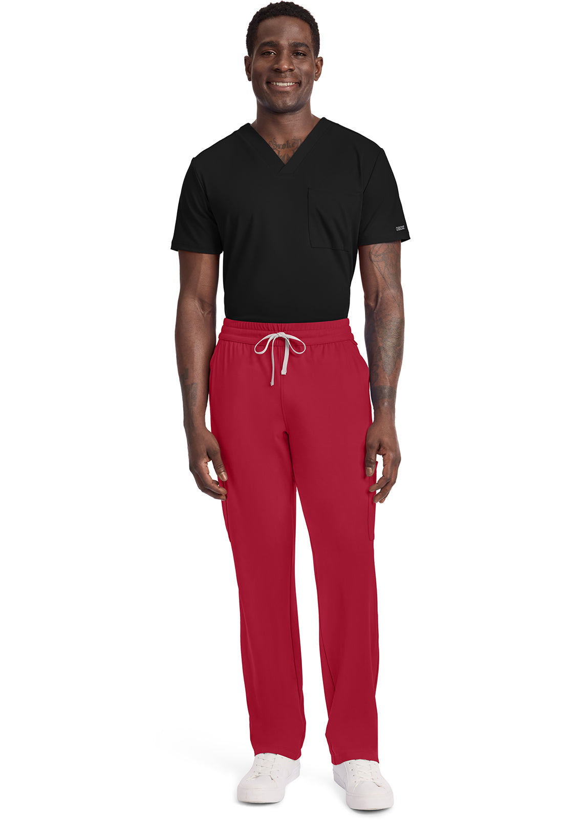 Achieve CK036 Men's 5 Pocket Straight Leg Pant Red Image 2