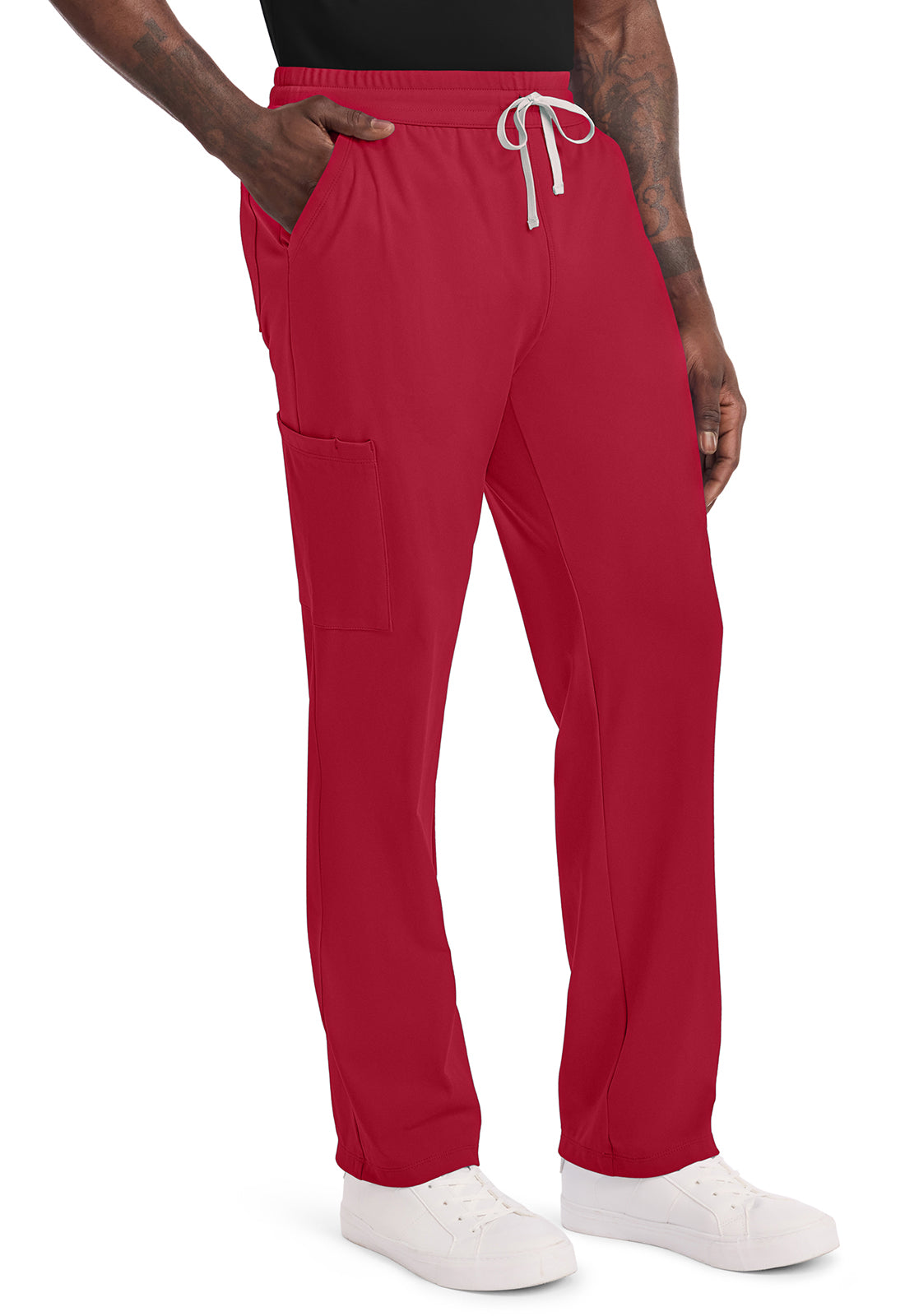 Achieve CK036 Men's 5 Pocket Straight Leg Pant Red Image 5