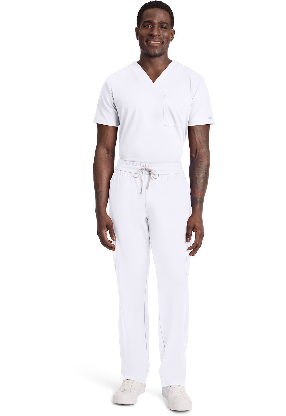 Achieve CK036 Men's 5 Pocket Straight Leg Pant White