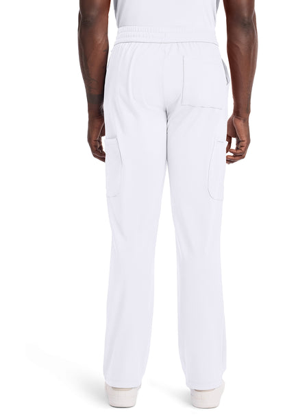 Achieve CK036 Men's 5-Pocket Straight Leg Scrub Pants White