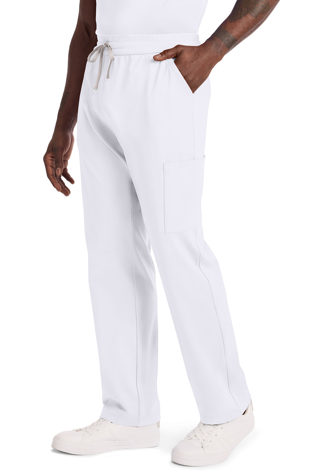Achieve CK036 Men's 5 Pocket Straight Leg Pant White