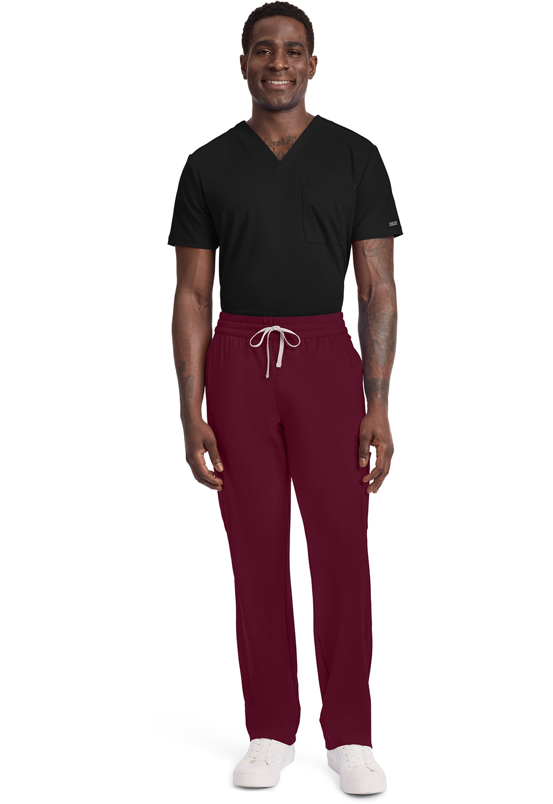 Achieve CK036 Men's 5 Pocket Straight Leg Pant Wine Image 2