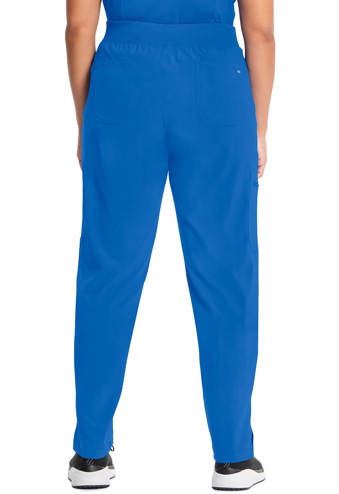 Classics CK065A Mid Rise Tapered Leg Pull-on Pants Royal Model Image Back | Cherokee