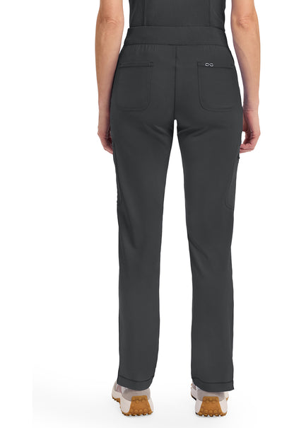 Infinity CK065A Women's Mid Rise Tapered Leg Pull-on Scrub Pants Black