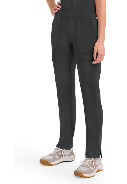Infinity CK065A Women's Mid Rise Tapered Leg Pull-on Scrub Pants Black