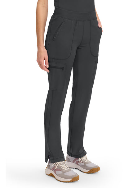 Infinity CK065A Women's Mid Rise Tapered Leg Pull-on Scrub Pants Black