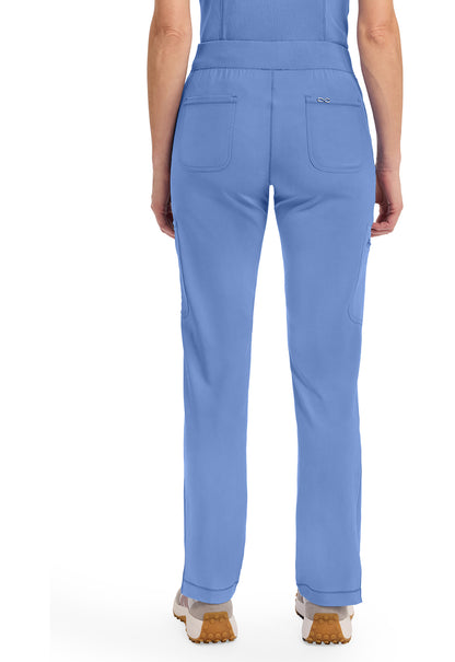 Infinity CK065A Women's Mid Rise Tapered Leg Pull-on Scrub Pants Ciel