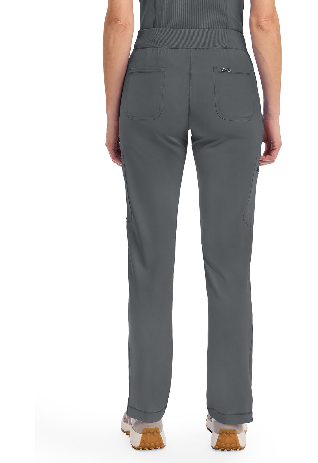 Infinity CK065A Women's Mid Rise Tapered Leg Pull-on Scrub Pants Pewter