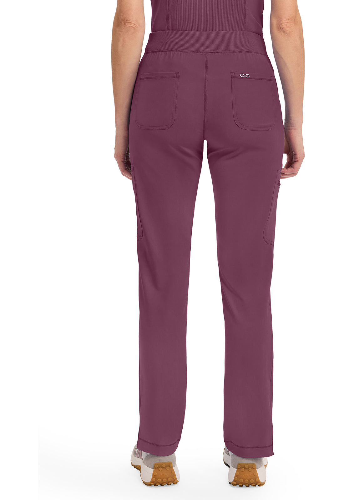 Infinity CK065A Women's Mid Rise Tapered Leg Pull-on Scrub Pants Wine