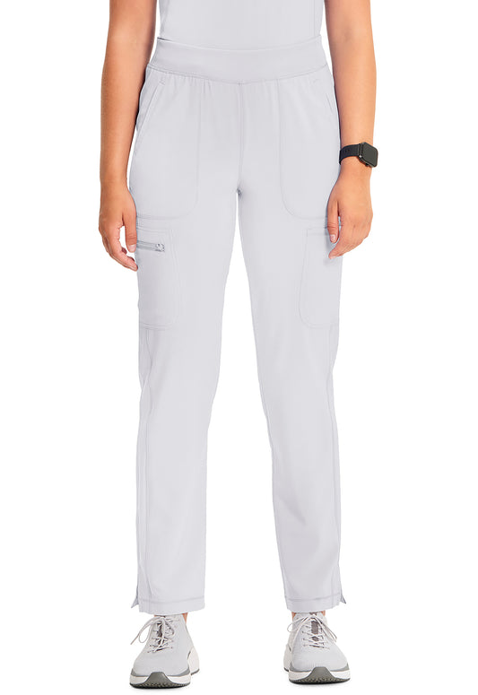 Infinity CK065A Women's Mid Rise Tapered Leg Pull-on Scrub Pants White