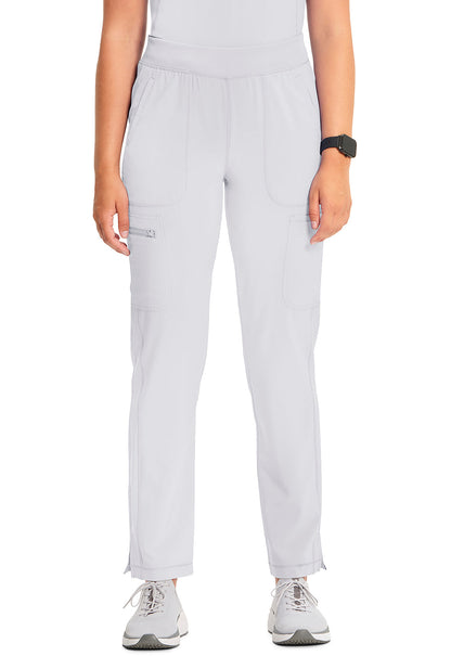 Infinity CK065A Women's Mid Rise Tapered Leg Pull-on Scrub Pants White