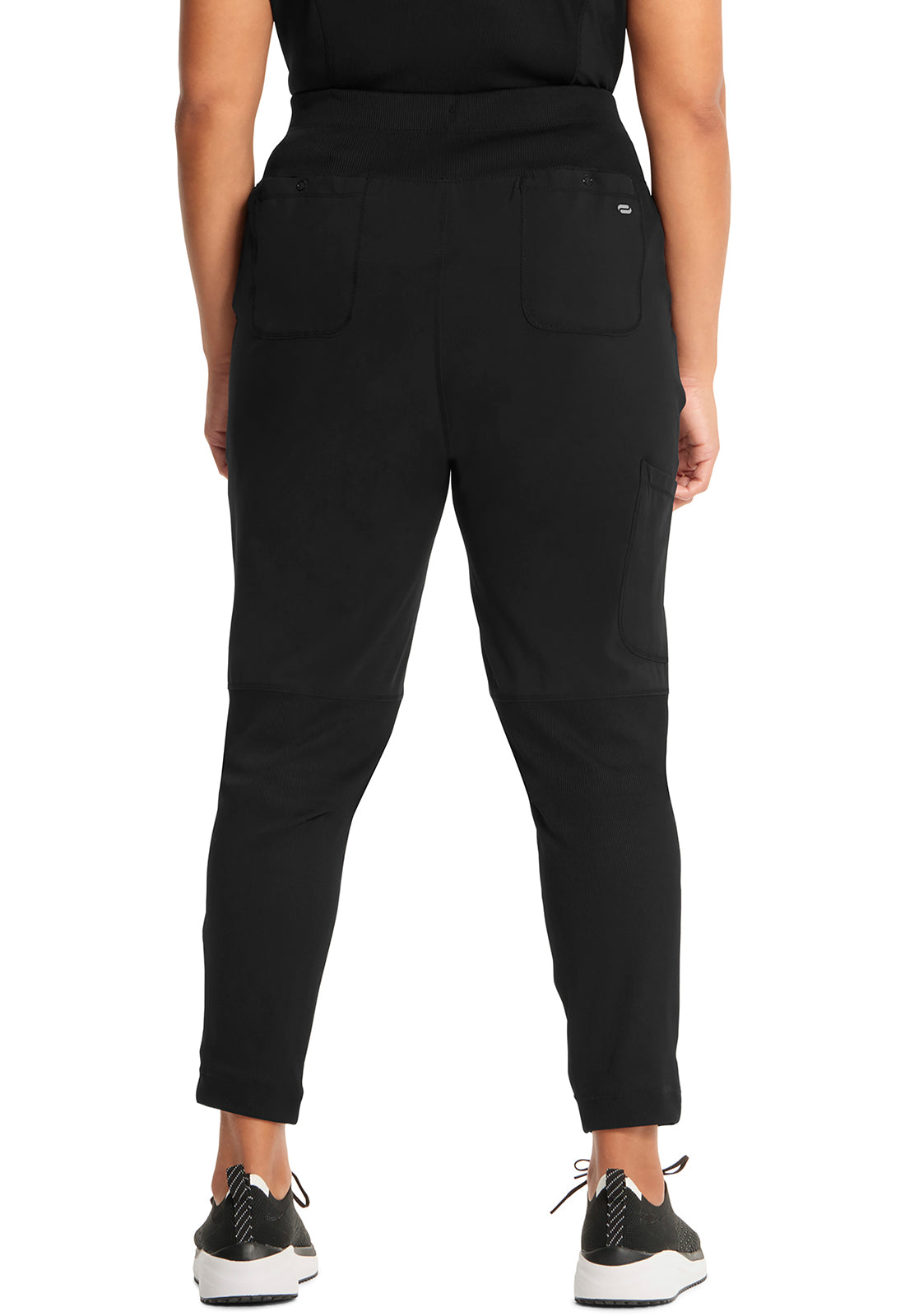 Classics CK067A High Rise Skinny Leg Pants Black Model Image Back | Infinity