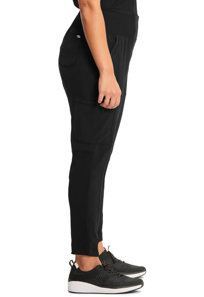 Classics CK067A High Rise Skinny Leg Pants Black Model Image Right Side | Infinity