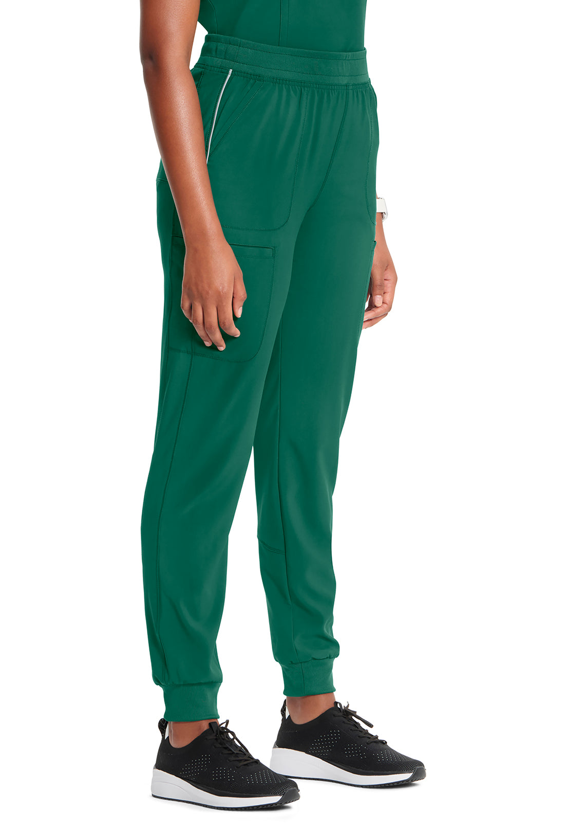 Classics CK080A Mid Rise Jogger Hunter Green Model Image Left Side | Infinity