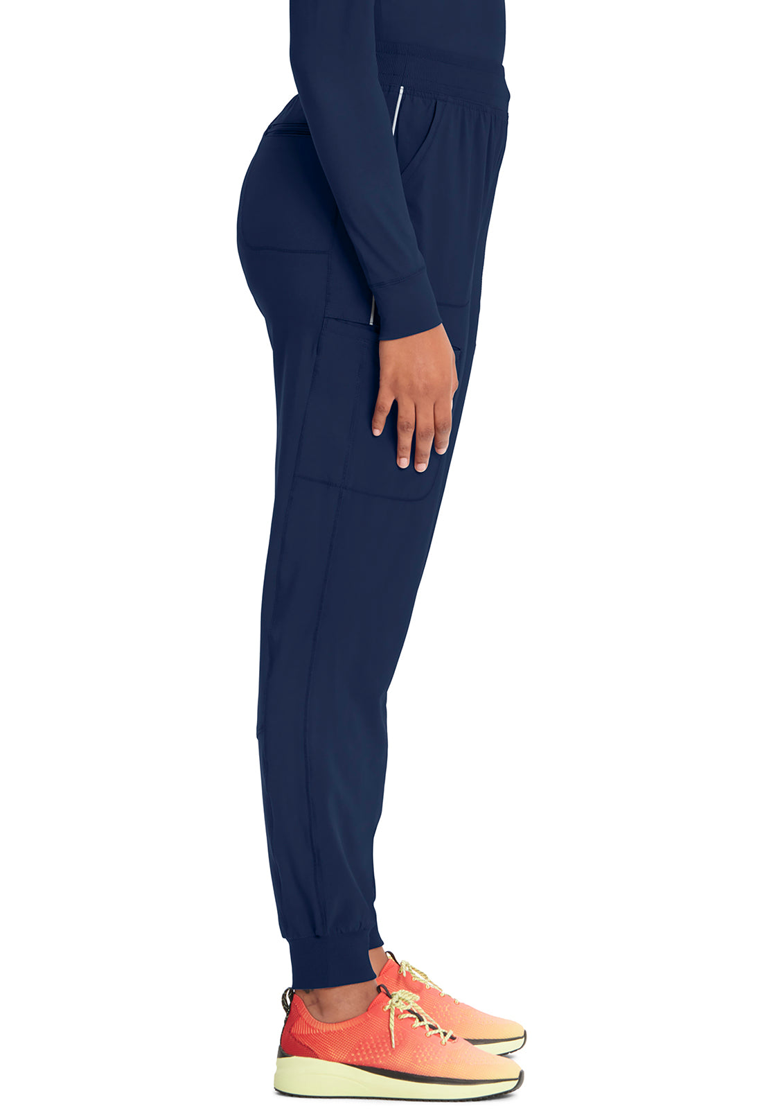 Classics CK080A Mid Rise Jogger Navy Model Image Right Side | Infinity