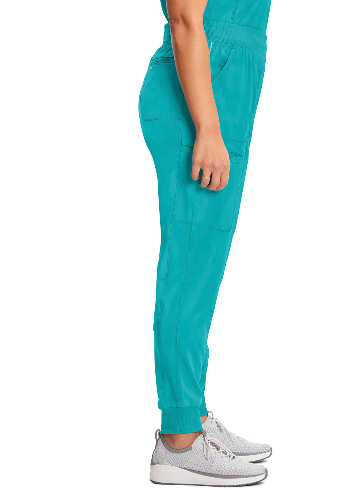 Classics CK080A Mid Rise Jogger Teal Blue Model Image Right Side | Infinity