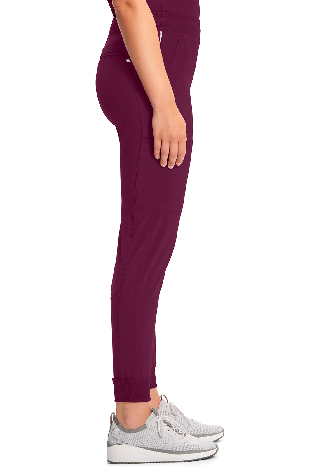 Classics CK080A Mid Rise Jogger Wine Model Image Right Side | Infinity