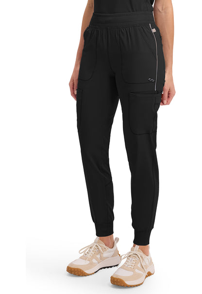 Infinity CK080A Women's Mid Rise Scrub Joggers Black