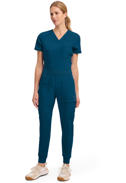 Infinity CK080A Women's Mid Rise Scrub Joggers Caribbean Blue