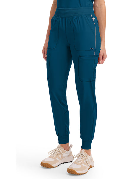 Infinity CK080A Women's Mid Rise Scrub Joggers Caribbean Blue