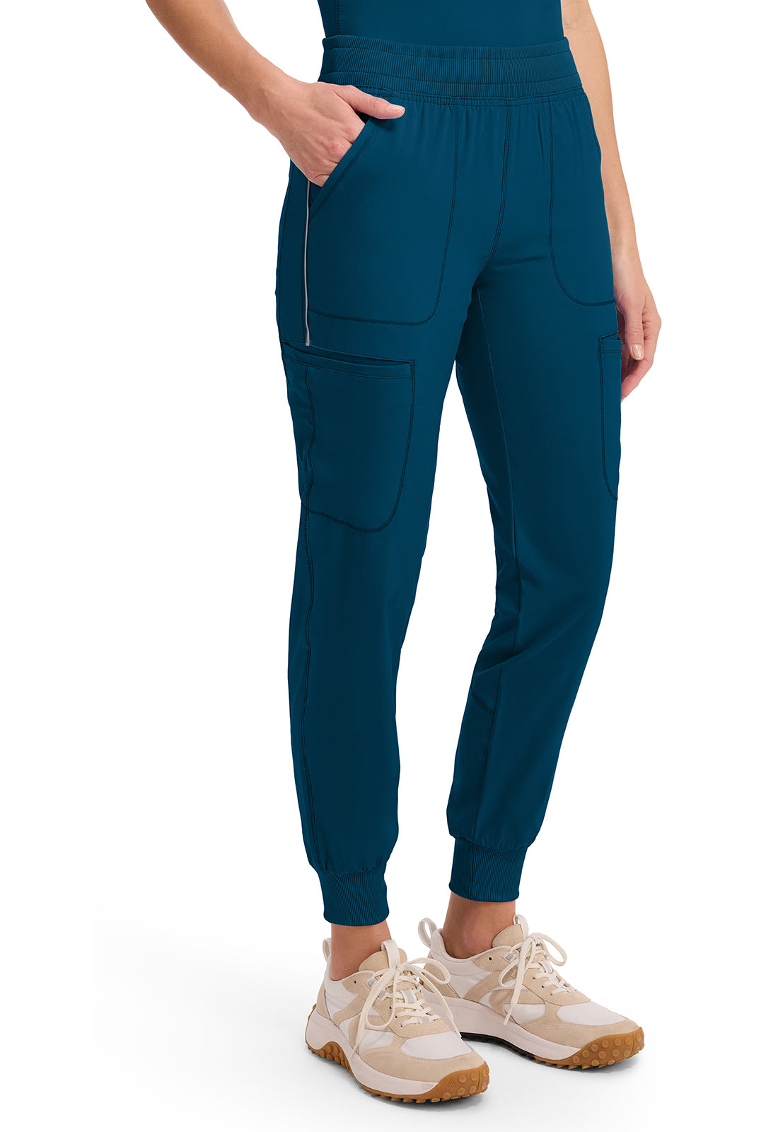 Infinity CK080A Women's Mid Rise Scrub Joggers Caribbean Blue