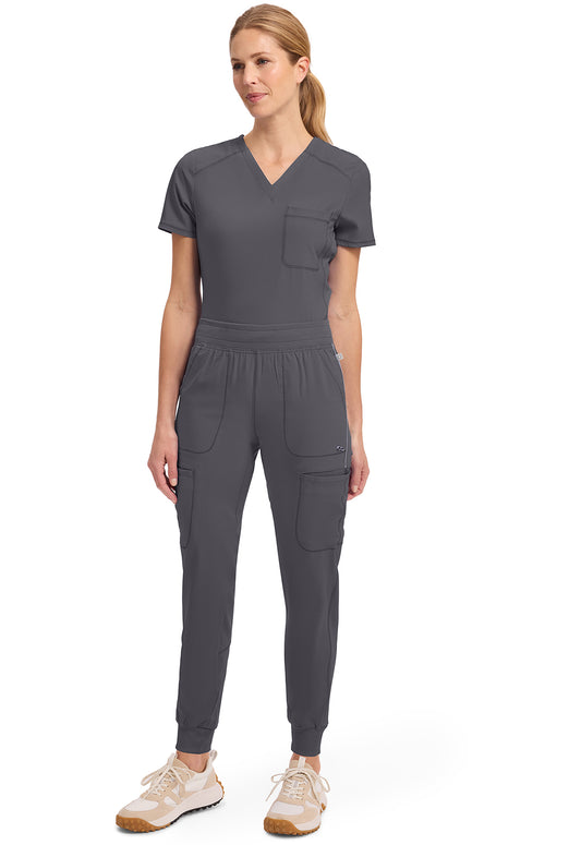 Infinity CK080A Women's Mid Rise Scrub Joggers Pewter