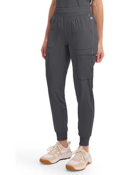 Infinity CK080A Women's Mid Rise Scrub Joggers Pewter