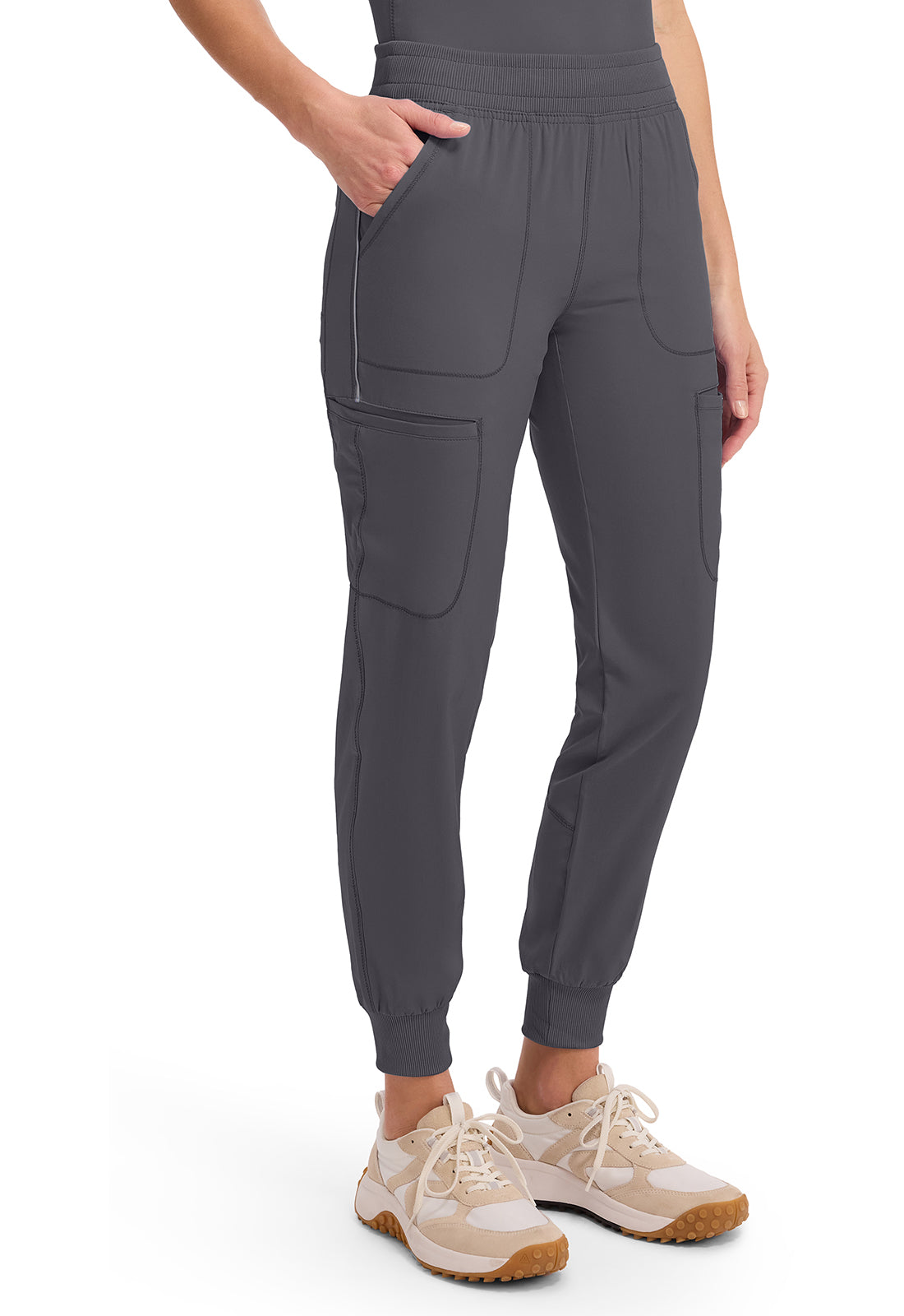 Infinity CK080A Women's Mid Rise Scrub Joggers Pewter