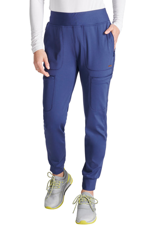 Form CK092 Women's Mid Rise Tapered Leg Drawstring Scrub Pants Navy
