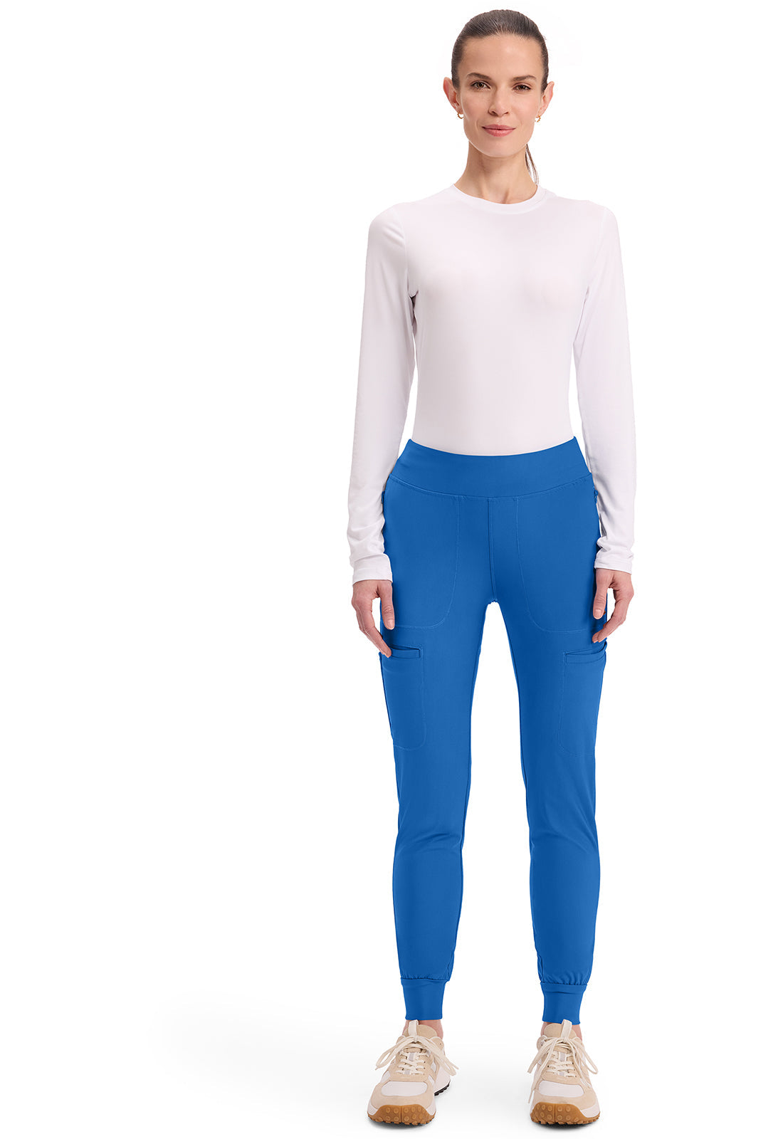 Form CK092 Women's Mid Rise Tapered Leg Drawstring Scrub Pants image 2