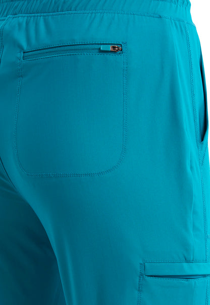 Form CK095 Mid Rise Tapered Leg Drawstring Pants Teal Blue