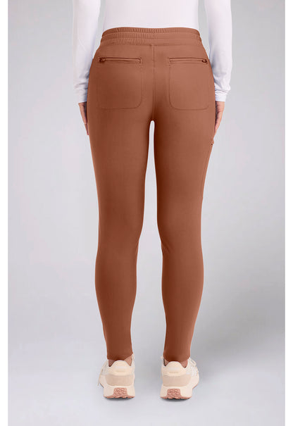 Form CK095 Women's Mid Rise Tapered Leg Drawstring Scrub Pants Caffã¨ Mocha