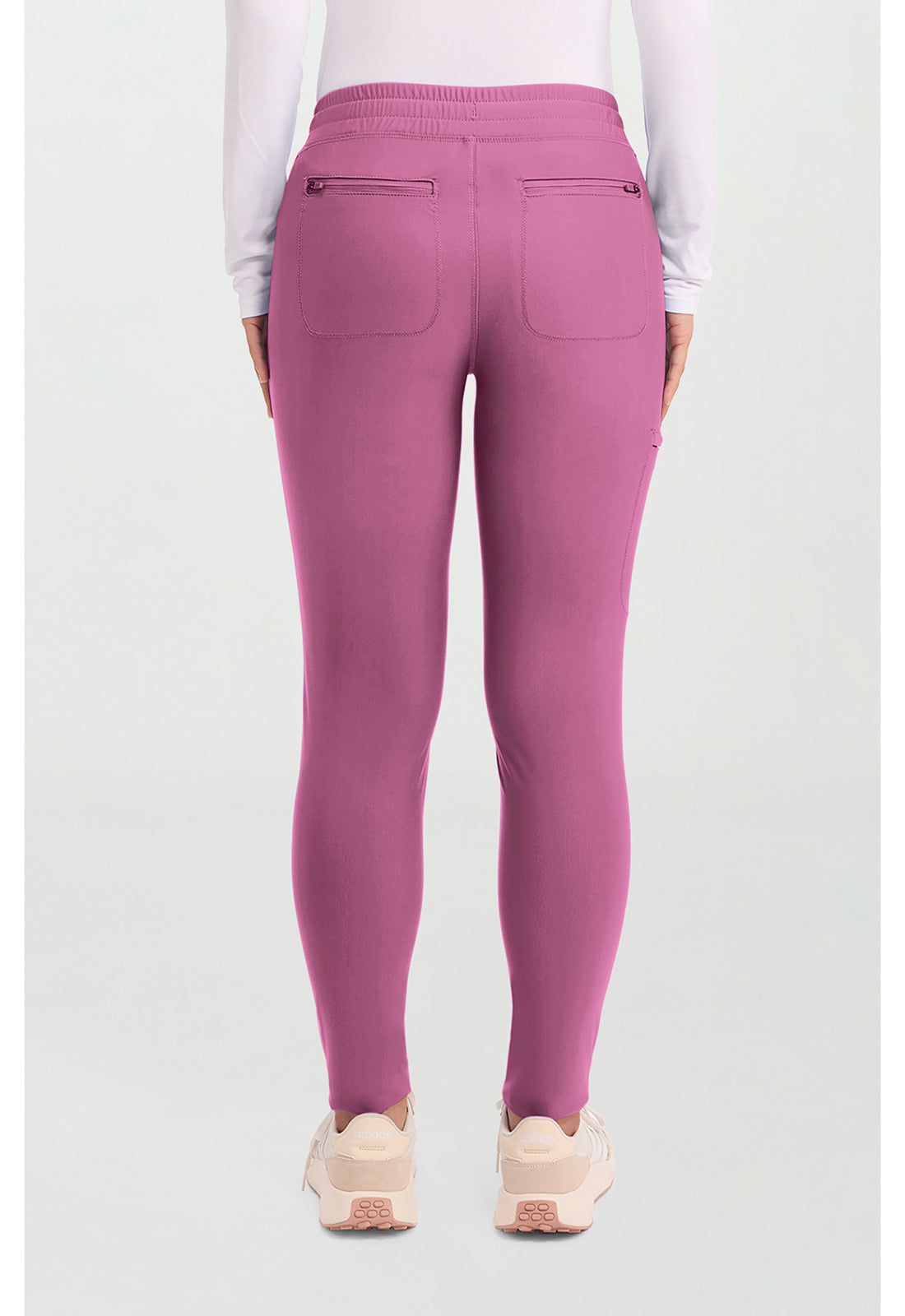 Form CK095 Women's Mid Rise Tapered Leg Drawstring Scrub Pants Dusty Mauve